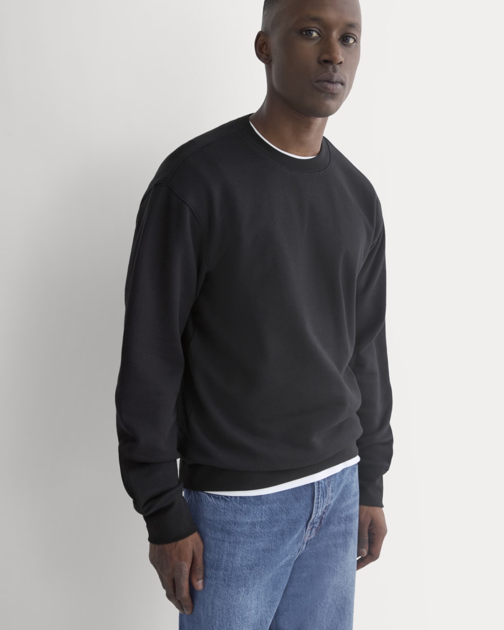 Lightweight Terry Sweatshirt | Black
