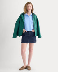 Pique Boxy Polo | Open Air Blue