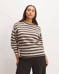 The Cocoon Crew in Alpaca | Heathered Black / Cafe Creme / Bone