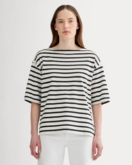 The Mariner Oversized Tee | Bone / Black