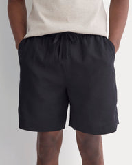 Linen Easy Short | Black