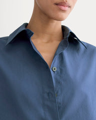 The Boyfriend Shirt in Ultrasoft Cotton | Deep Lazuli Blue