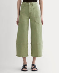 The Way-High® Gardener Cropped Jean | Oil Green