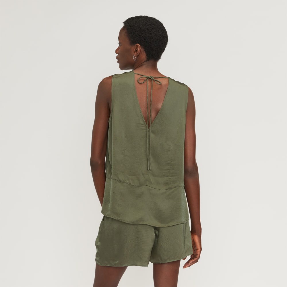 The Satin V-Neck Top | Kalamata