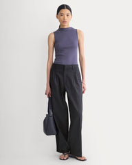 The Luxe Rib Funnel-Neck Tank | Graystone