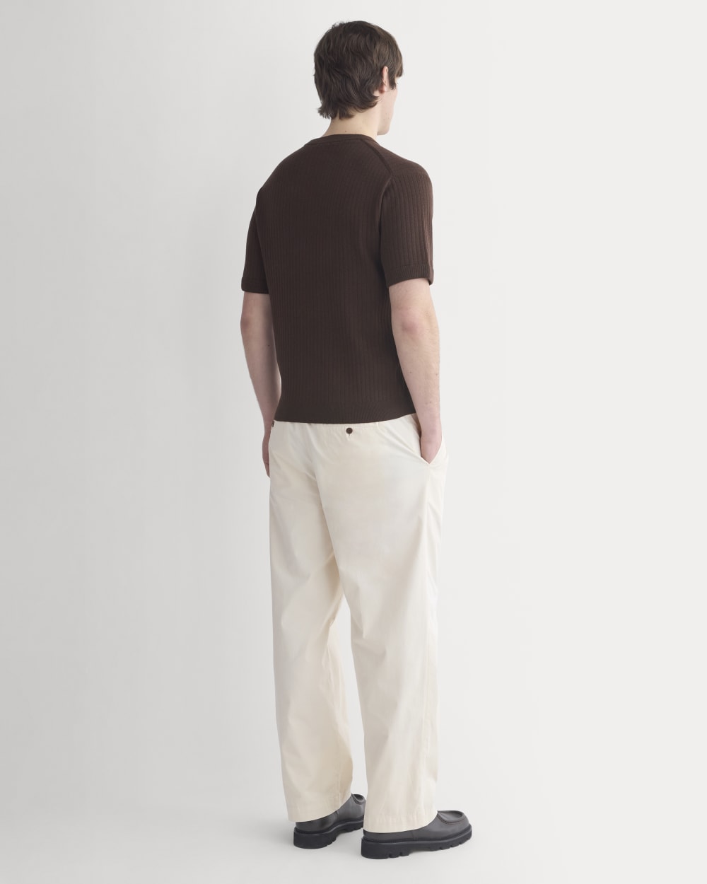 Textured Knit Tee | Coffee Bean
