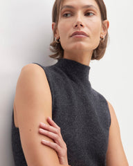 The Cozy-Stretch Sleeveless Midi Dress | Charcoal