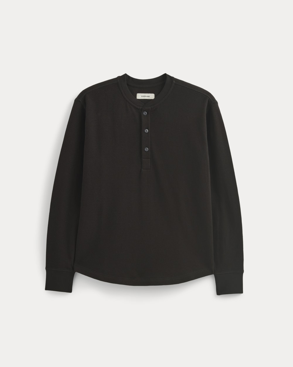 Thermal Henley in Cozy Waffle | Black