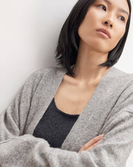 The Cozy-Stretch Long Cardigan | Heathered Grey