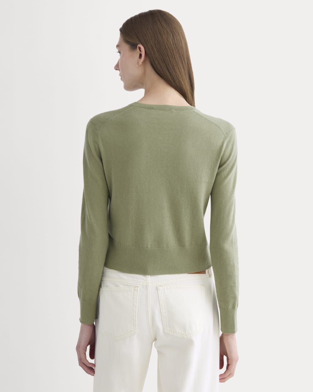 The Cropped Cardigan in Cotton Cashmere | Sagebrush