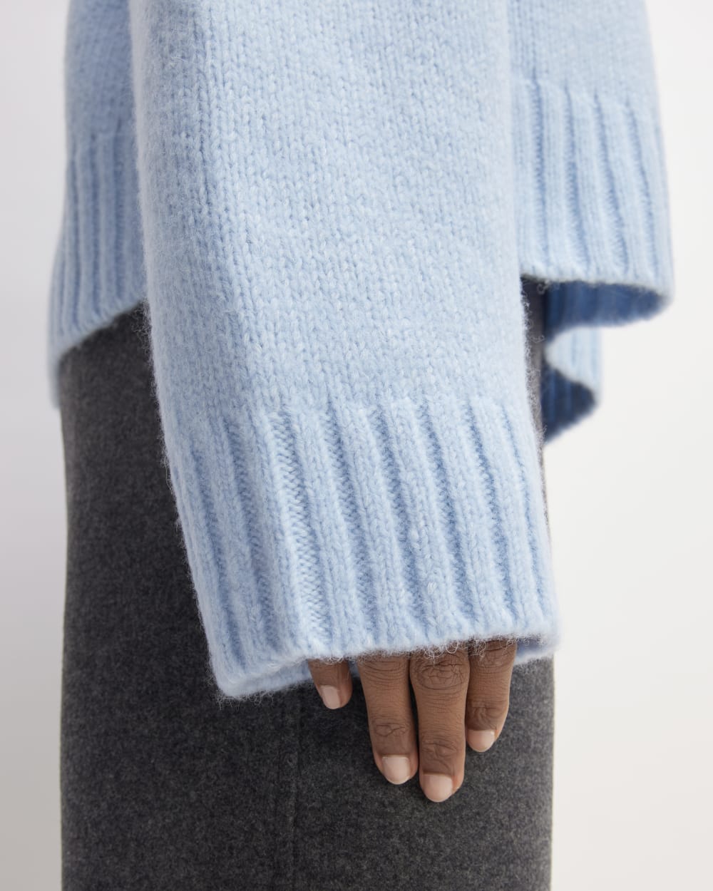 The Cloud Oversized Turtleneck | Chambray Blue