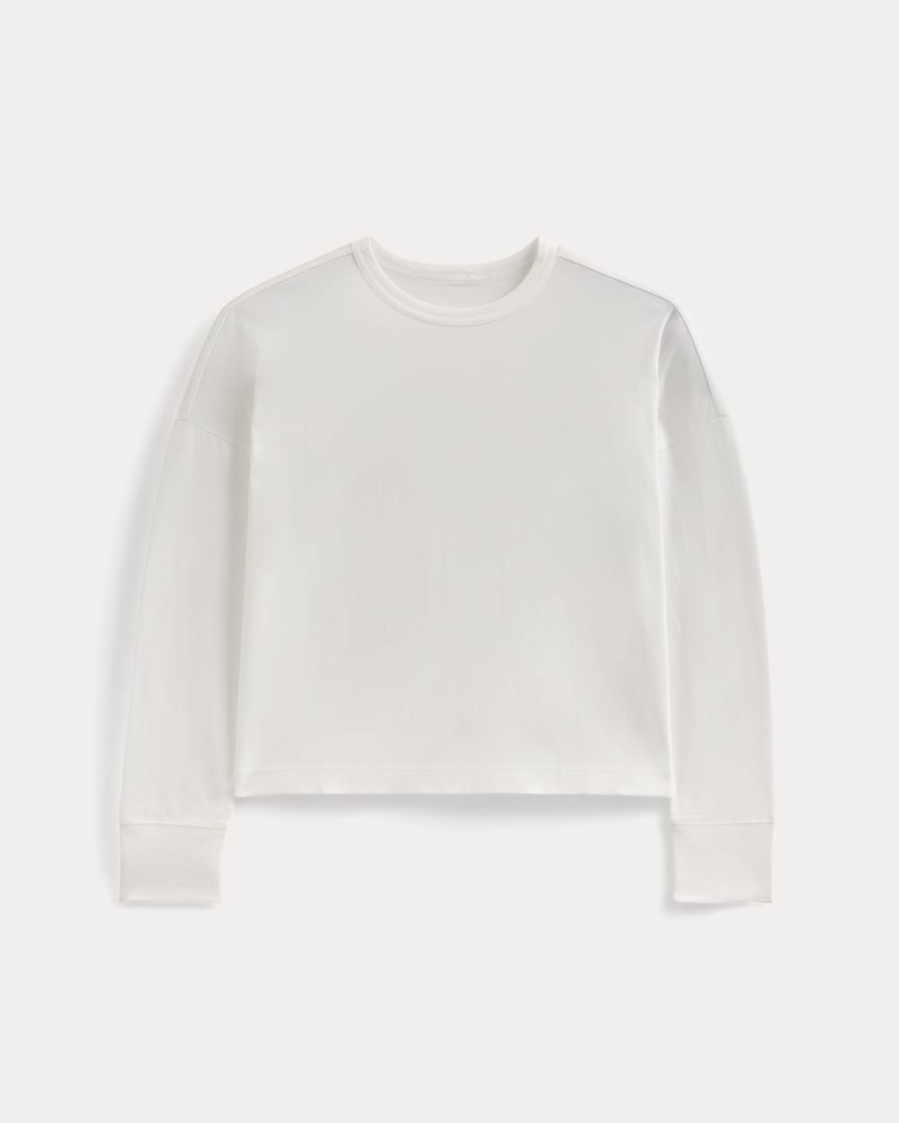 Oversized Boxy Crew in Essential Cotton | White