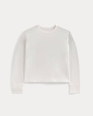 Oversized Boxy Crew in Essential Cotton | White