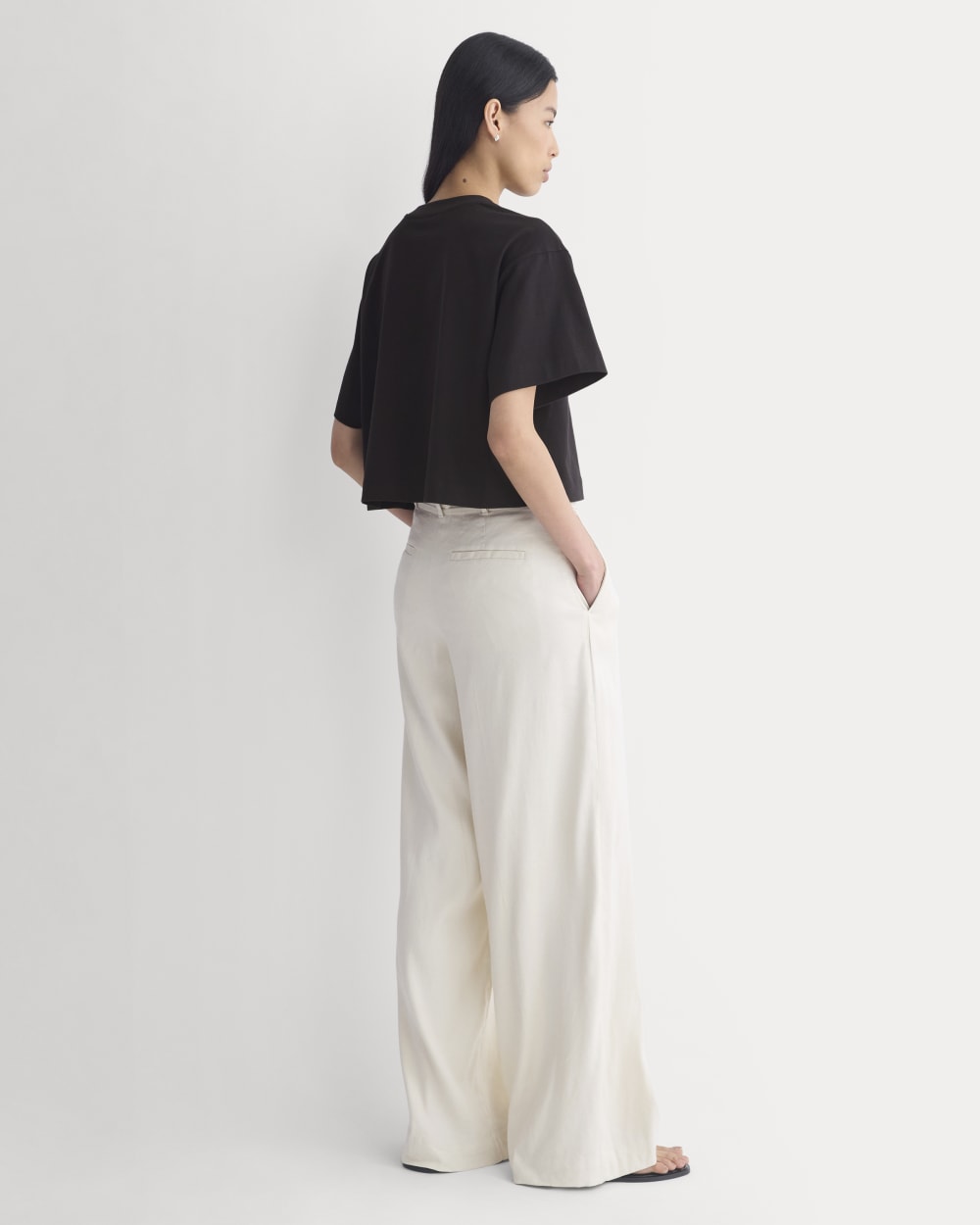 Forever Jersey Cropped Tee | Black
