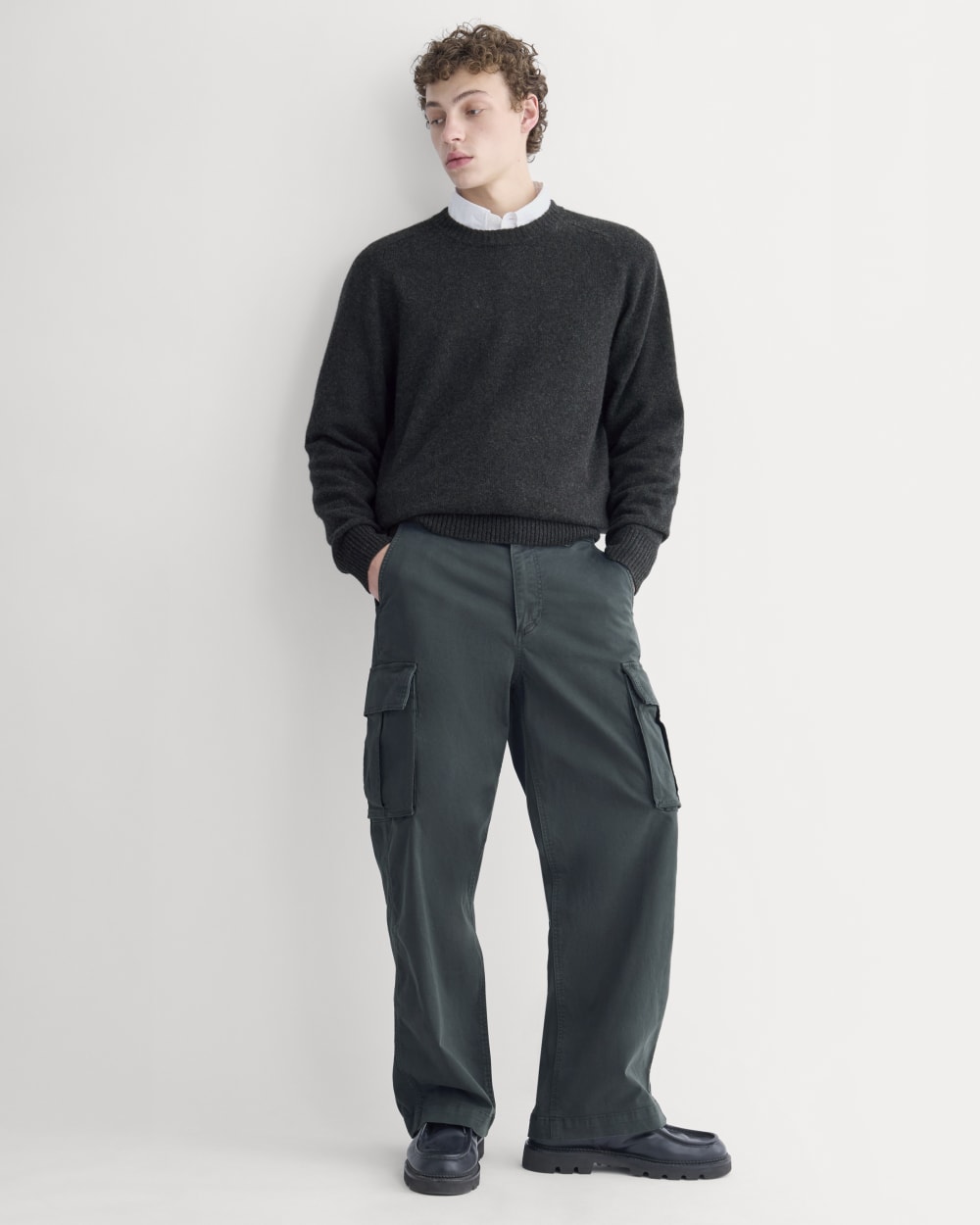 90s Baggy Cargo Pant | Washed Black