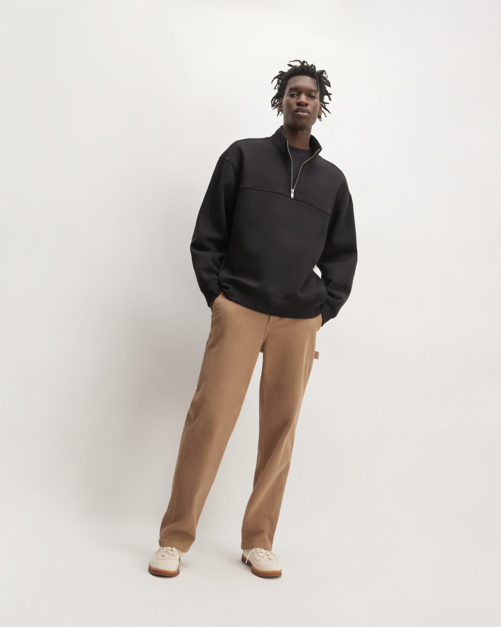 The ReTrack Fleece Half-Zip | Black