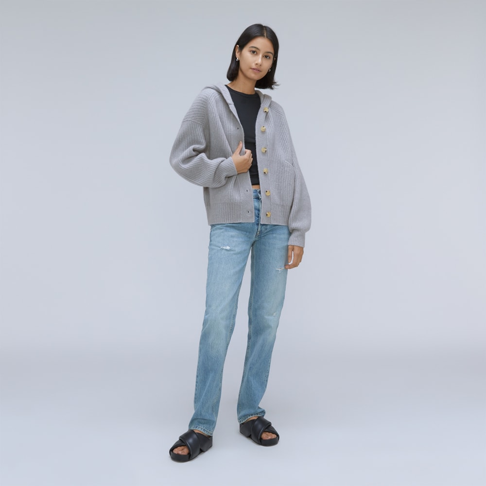 The Cozy-Stretch Hooded Cardigan | Smoke