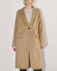 The Topcoat in Wool | Dark Heathered Camel