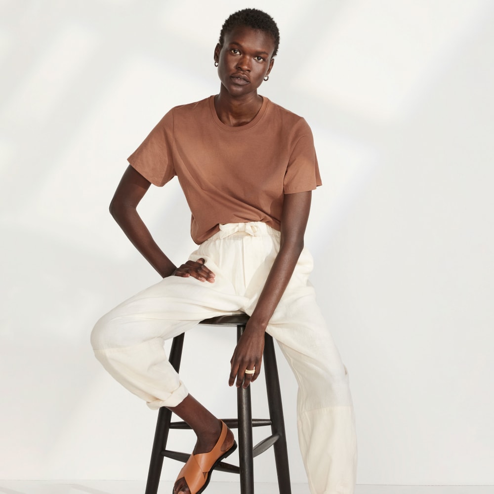 The Organic Cotton Crew Tee | Carob Brown