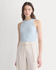 Racerback Tank in Pointelle | Skywriting