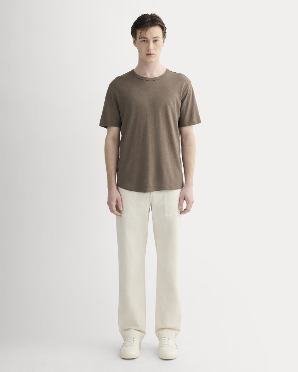 The Cotton Linen Tee | Deep Taupe