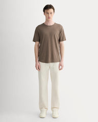The Cotton Linen Tee | Deep Taupe