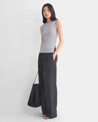 Luxe Rib Side Snap Tank | Heathered Light Grey