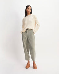 The Cotton Merino Cable Crew | Canvas