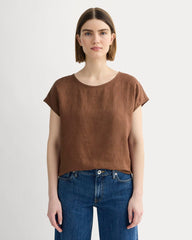 The Muscle Top in Linen | Cedarwood