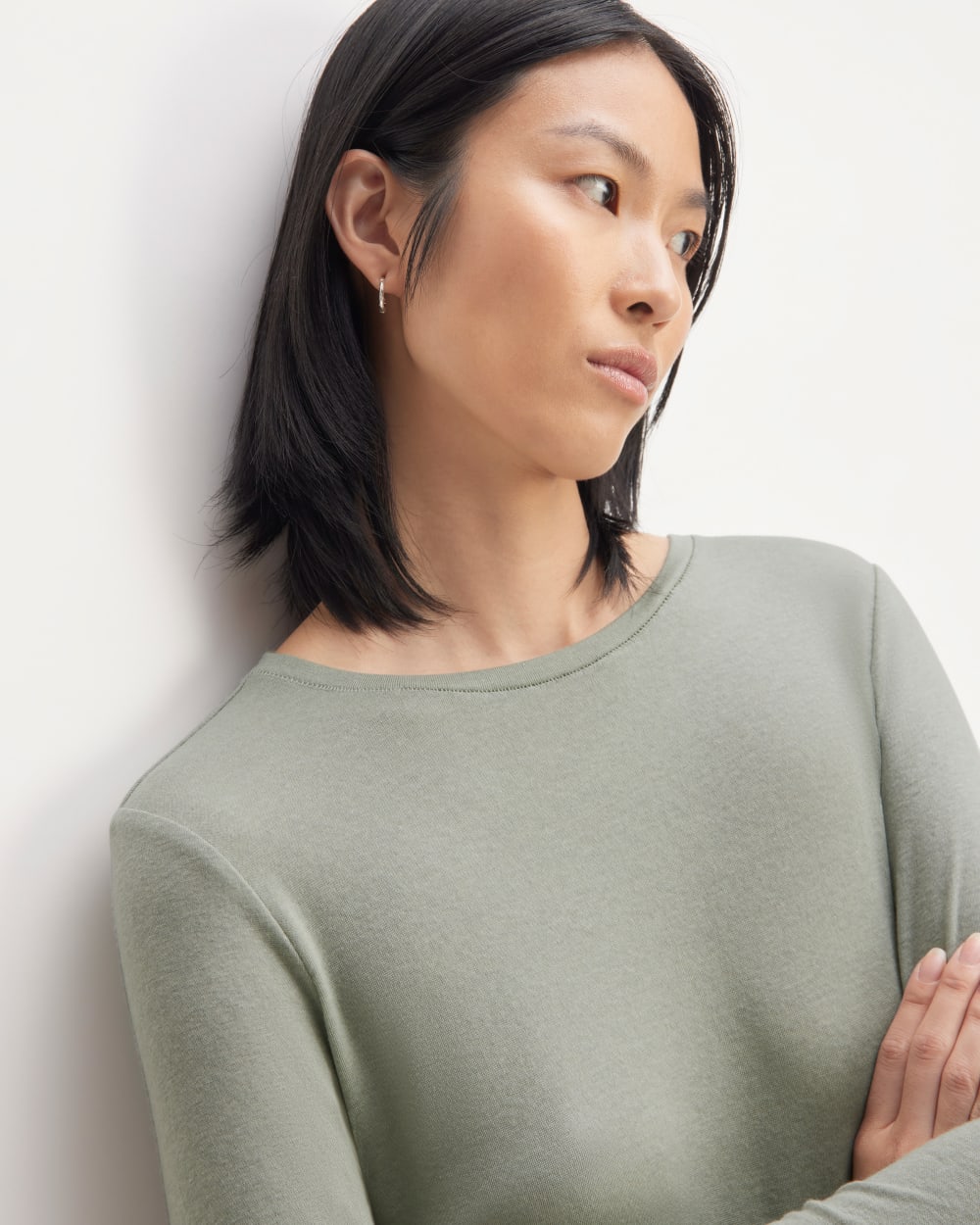 The Long-Sleeve Tee in Butterluxe | Sage Green