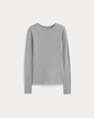 Tissue Long-Sleeve Crew | Heathered Grey
