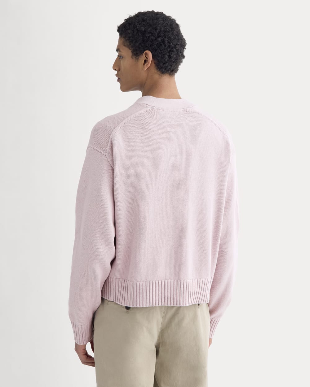 Cropped Cardigan in Everyday Cotton | Burnished Lilac