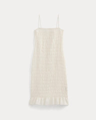 The Smocked Column Dress | Bone