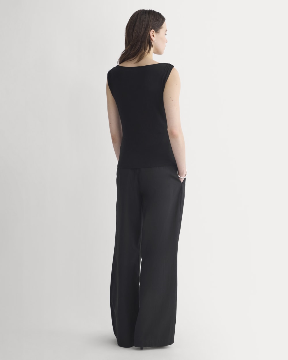 Cowl Neck Twist Tank in Butterluxe | Black