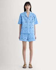 The Eyelet Camp Shirt | Sky Blue