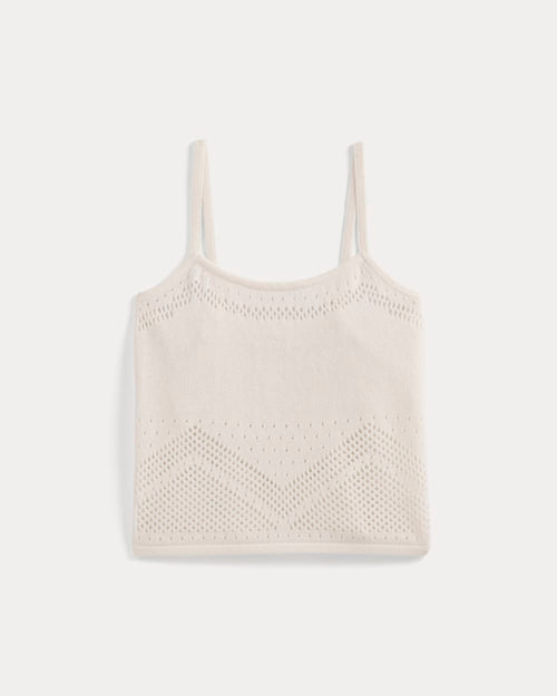 Lace-Knit Cami | Bone