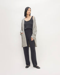 The Cozy-Stretch Long Cardigan | Heathered Grey