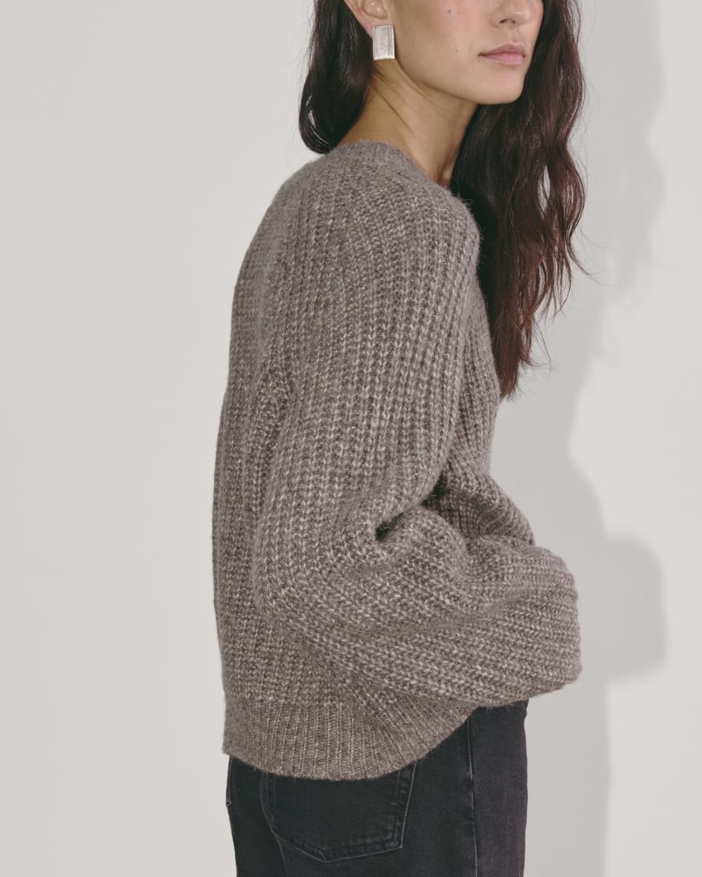 The Fisherman Crew in Cloud | Taupe Melange