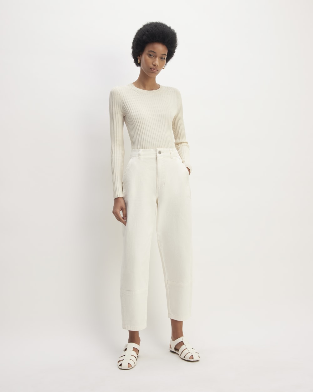 The Viscose Knit Crew | Beige