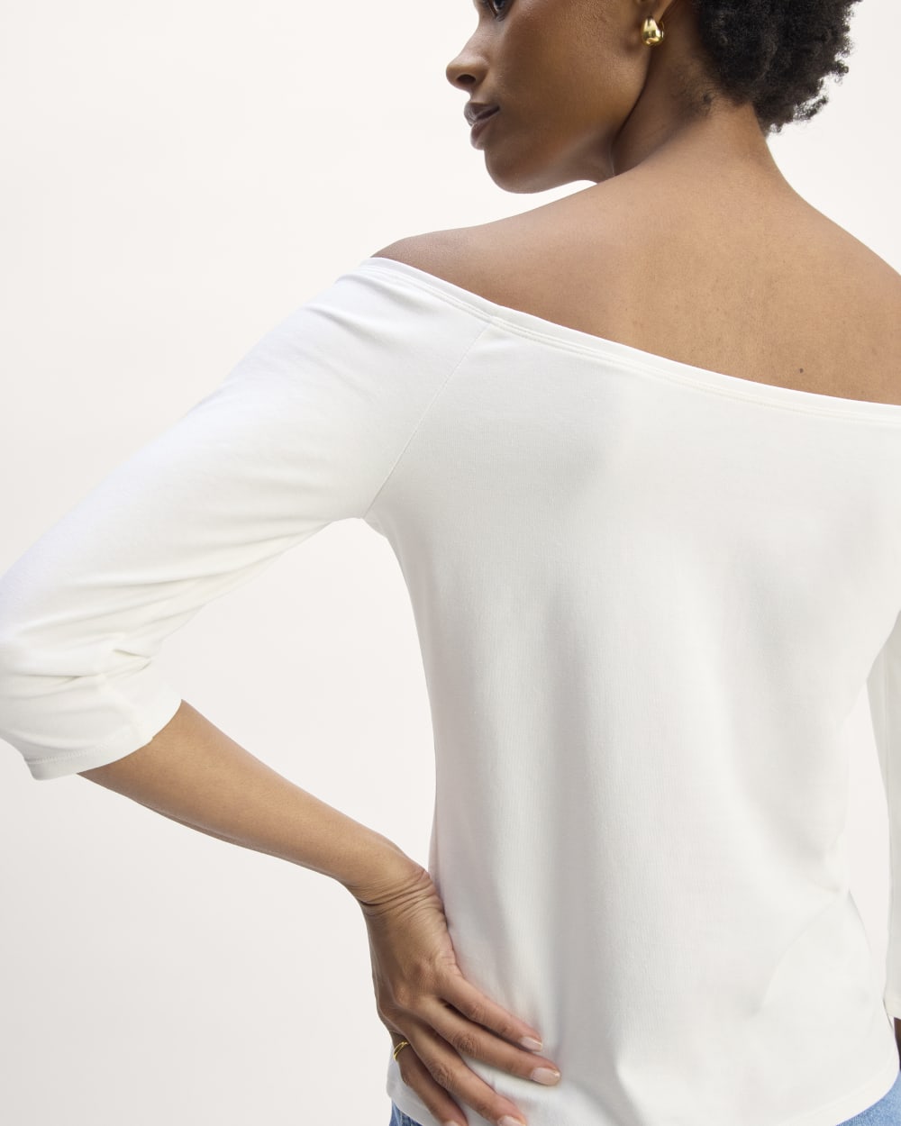 The Form Off-Shoulder Top | White