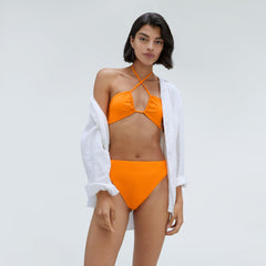 The High-Rise Cheeky Bikini Bottom | Turmeric