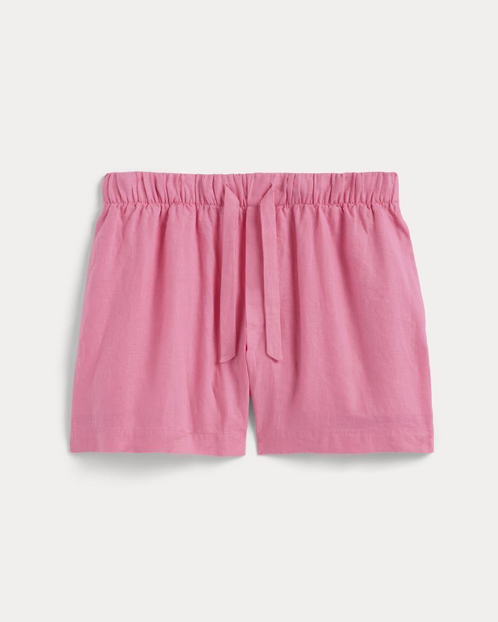 The Drawstring Boxer Short in Linen | Deep Pink