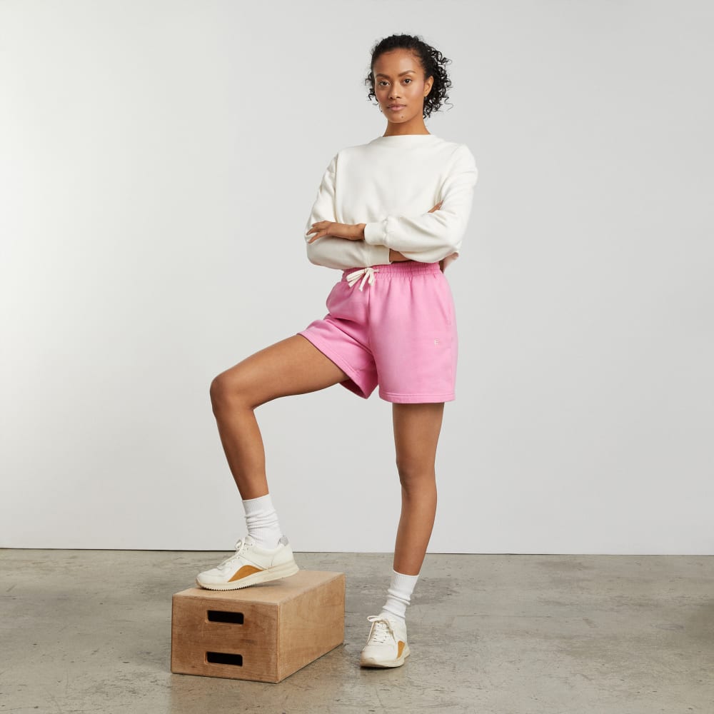 The Track Long Sweatshort | Bubble Gum