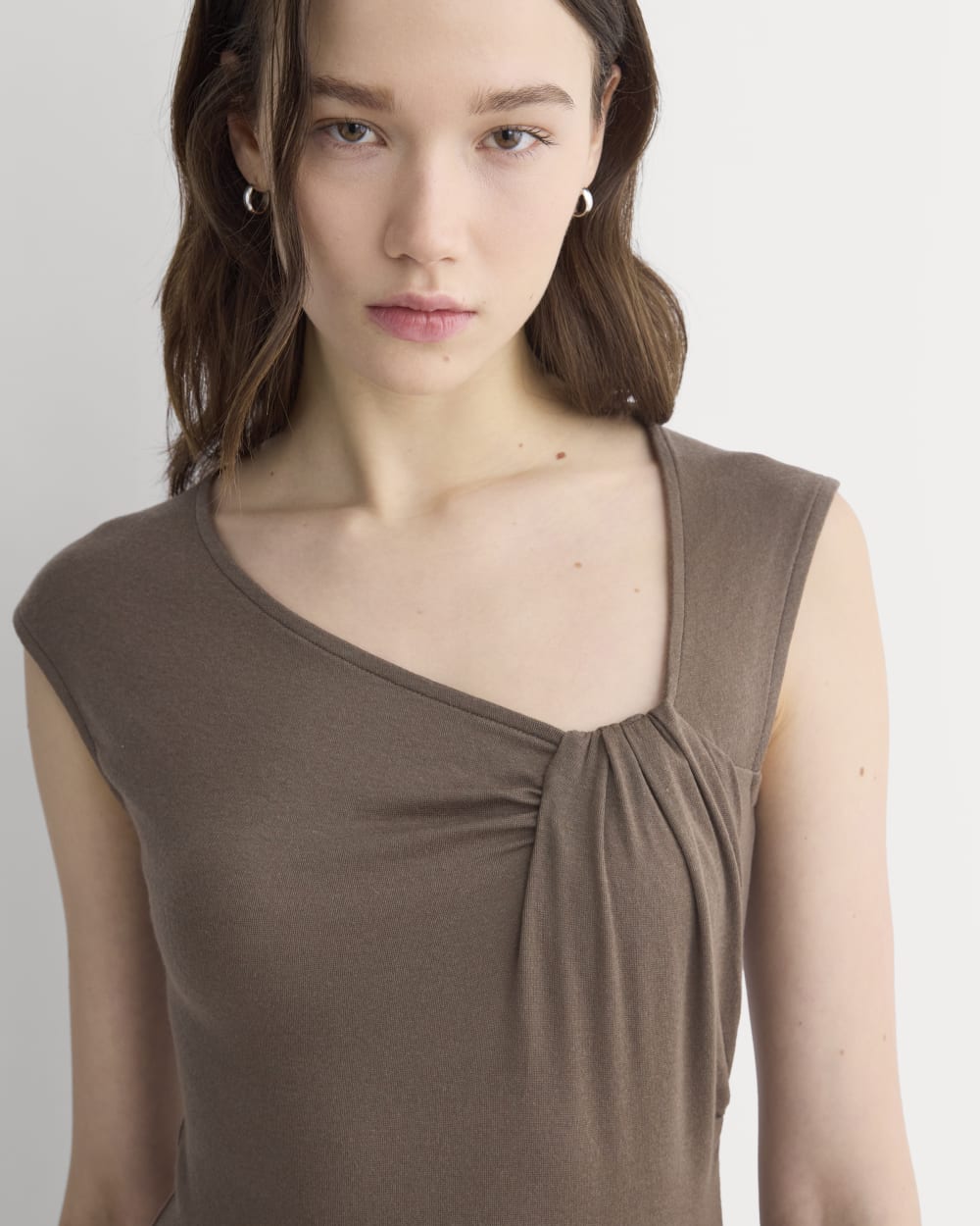 Asymmetrical Top in Butterluxe | Deep Taupe