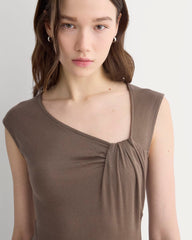 Asymmetrical Top in Butterluxe | Deep Taupe