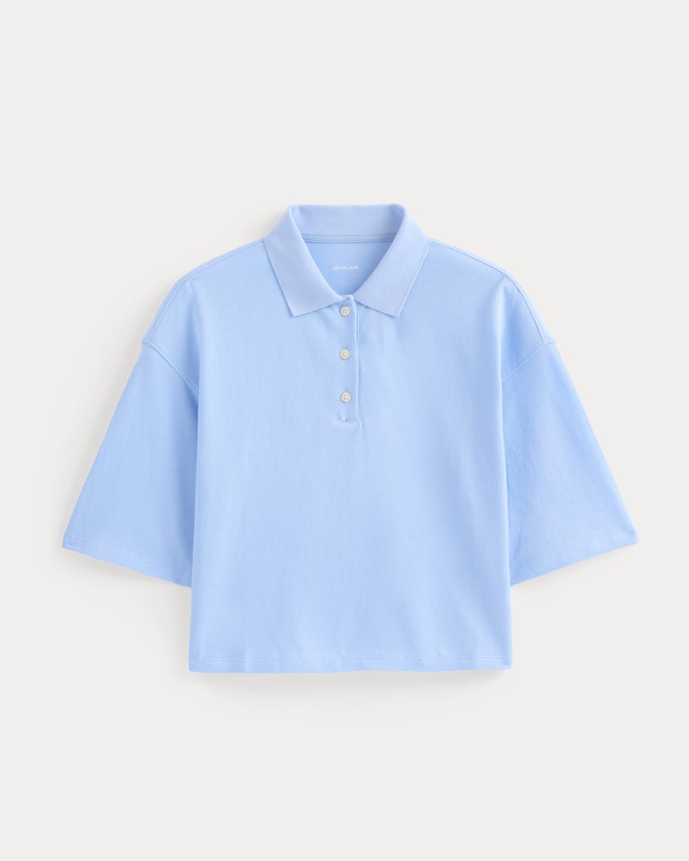 Pique Boxy Polo | Open Air Blue