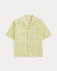 The Eyelet Camp Shirt | Light Yellow