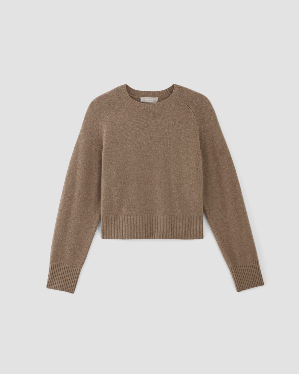 The Boxy Crew in Cashmere | Heathered Woodsmoke