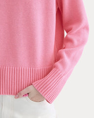 The Boxy Sweater in Everyday Cotton | Deep Pink