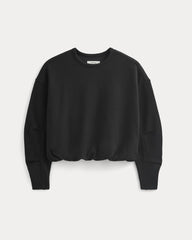 Lightweight Terry Bubble Sweatshirt | Black